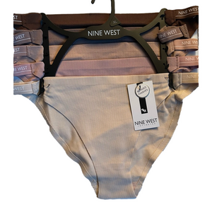 Nine West Ribbed Panty Set 5 Pack Neutral Tones XL
